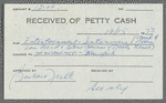 Petty cash receipts for 1973 tour