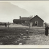 Type of house and farmer to be removed from land development area. Pennington County, South Dakota