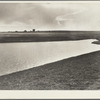 Completed stock water dam which will benefit ranch in background. Pennington County, South Dakota