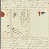 Isabella Hindmarsh to Miss Porter, autograph letter signed