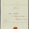 Cosmo Orme to Jane Porter, autograph letter signed