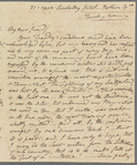 Jane Porter to John Taylor, autograph letter signed