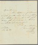 Owen Rees to Miss Porter, autograph letter signed