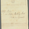 Jane Porter to Peter Moore, autograph letter
