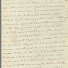 Charles James to Mrs. Porter, autograph letter signed