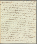 Charles James to Mrs. Porter, autograph letter signed