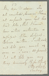 Peter Moore to Jane Porter, autograph letter signed