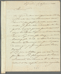 Count Grigory Alexandrovich Stroganov to "Monsieur," autograph letter signed