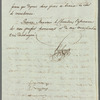 [Hussar?] to "Monsieur le Chevalier," autograph letter signed