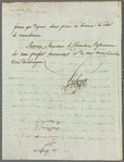 [Hussar?] to "Monsieur le Chevalier," autograph letter signed