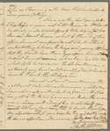 Saith Satoore to Miss Porter, autograph letter signed
