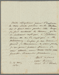 Aleksei Nikolaevich Olenin to "Mon cher et digne Cousin," autograph letter signed