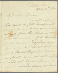 E. Payne to Miss Hownam, autograph letter signed