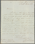 Charles Dod to Princess Zinaida Aleksandrovna Volkonskaya, autograph letter signed