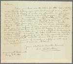L. T. Ventouillac to "Madam," autograph letter signed
