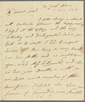 R[obert?] Patterson to Jane Porter, autograph letter signed