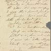 R[obert?] Patterson to Jane Porter, autograph letter signed