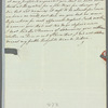 Charles James to Mrs. Porter, autograph letter signed