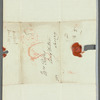 Charles James to Mrs. Porter, autograph letter signed
