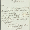 James Stanier Clarke to "Sir," autograph letter signed