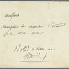 Louis-Mathieu Langlès to Robert Ker Porter, printed invitation accomplished in manuscript