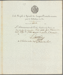 Louis-Mathieu Langlès to Robert Ker Porter, printed invitation accomplished in manuscript