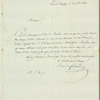 Adrien Victor de Feuchères, Baron de Feuchères to Robert Ker Porter, autograph letter signed