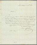 Adrien Victor de Feuchères, Baron de Feuchères to Robert Ker Porter, autograph letter signed