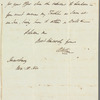 Robert Henry Clive to Robert Ker Porter, autograph letter signed
