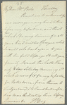 Saith Satoore to Mrs. Porter, autograph letter signed