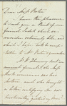 Mrs. Hibbert to Jane Porter, autograph letter signed