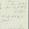 Mrs. Hibbert to Jane Porter, autograph letter signed