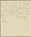 Owen Rees to Miss Porter, autograph letter signed