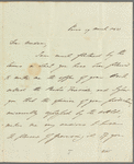 Charles Richard Vaughan to Jane Porter, autograph letter signed