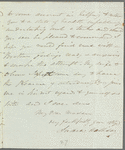 Sir Andrew Halliday to Jane Porter, autograph letter signed