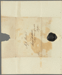 William Coxe to Jane Porter, autograph letter third person