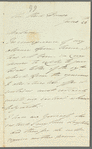 [H.?] Bloomfield to "Mada," autograph letter signed