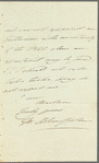[H.?] Bloomfield to "Mada," autograph letter signed