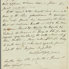 Sir Andrew Halliday to Jane Porter, autograph letter