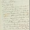 William Gordon to Jane Porter, autograph letter signed