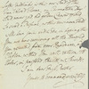 William Gordon to Jane Porter, autograph letter signed