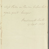 Ralph James Woodford to Miss Porter, autograph letter third person