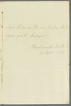 Ralph James Woodford to Miss Porter, autograph letter third person