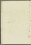 Ralph James Woodford to Miss Porter, autograph letter third person