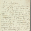 William Waldegrave, Lord Radstock to Jane Porter, autograph letter signed