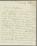 William Waldegrave, Lord Radstock to Jane Porter, autograph letter signed