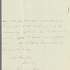 Mr. Hamilton to Jane Porter, autograph letter third person