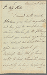 Charlotte Keppel, Lady Albemarle to Miss Porter, autograph letter signed
