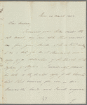 Charles Richard Vaughan to Jane Porter, autograph letter signed