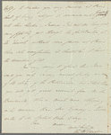 Charles Richard Vaughan to Jane Porter, autograph letter signed